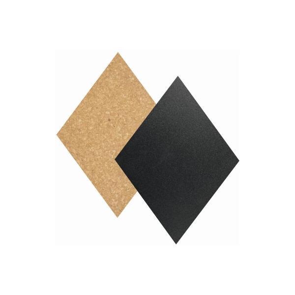 Securit Kreide- und Kork-Tafeln Diamond 7 Stück ca. 33x22 cm incl. Kreidemarker weiß