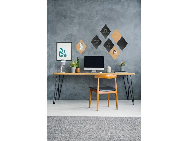 Securit Kreide- und Kork-Tafeln Diamond 7 Stück ca. 33x22 cm incl. Kreidemarker weiß