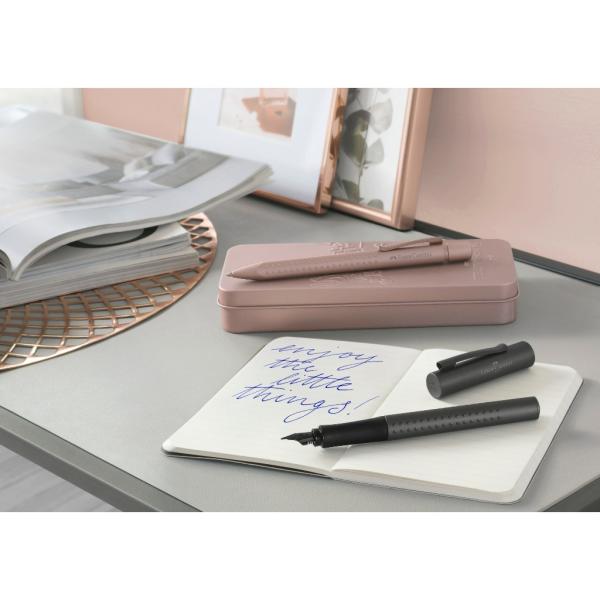 Faber-Castell Grip 2010 Füllhalter M + Kugelschreiber M Geschenkset dapple gray