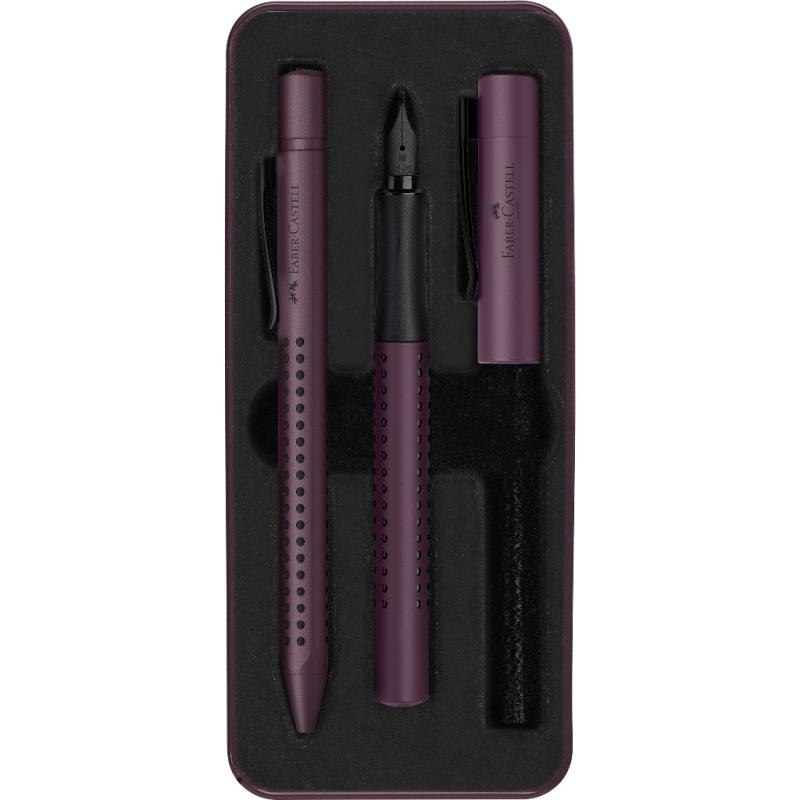 Faber-Castell Grip Edition Füllhalter M + Kugelschreiber XB Geschenkset berry