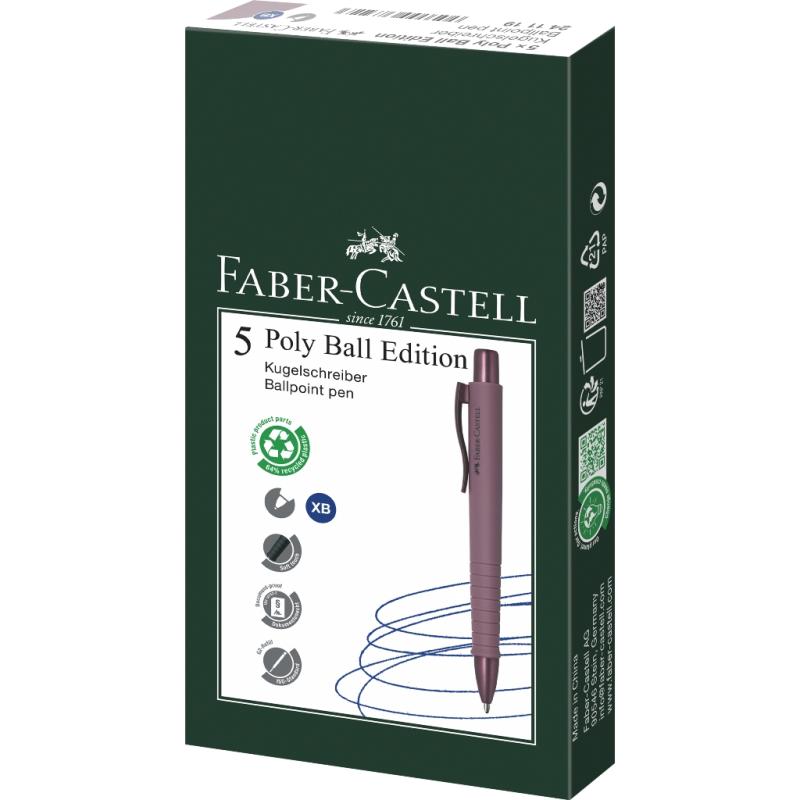 Faber-Castell Kugelschreiber Poly Ball XB Urban bordeaux