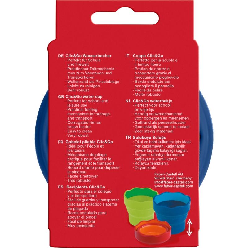Faber-Castell Wasserbecher Clic&Go blau