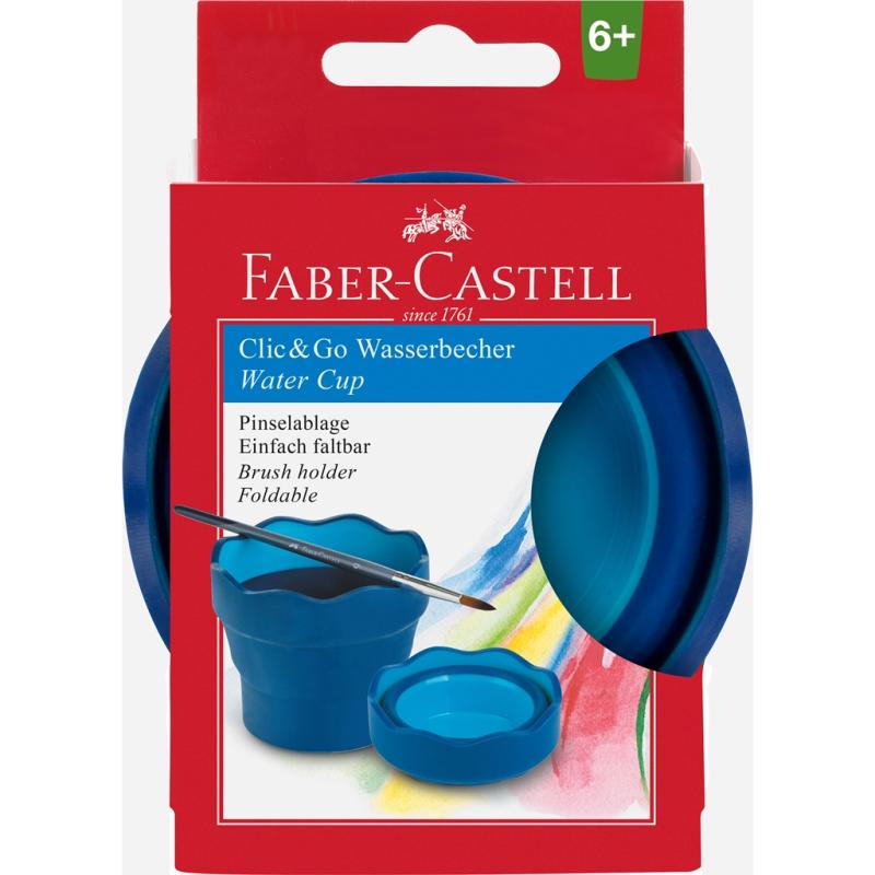Faber-Castell Wasserbecher Clic&Go blau