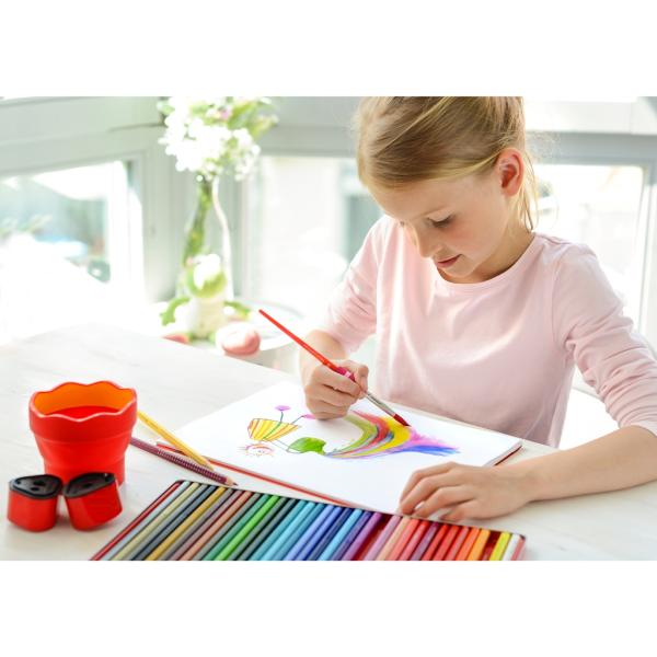 Faber-Castell Wasserbecher Clic&Go rot