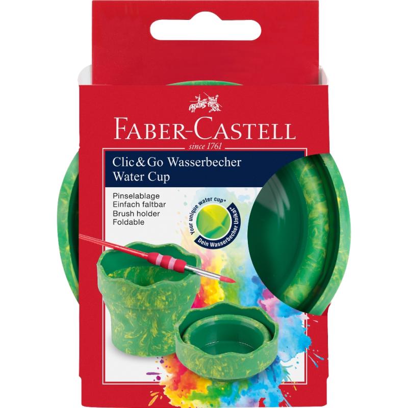 Faber-Castell Wasserbecher Clic&Go green marble