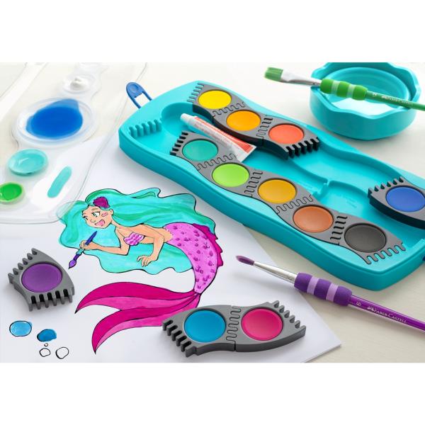 Faber-Castell Wasserbecher Clic&Go türkis