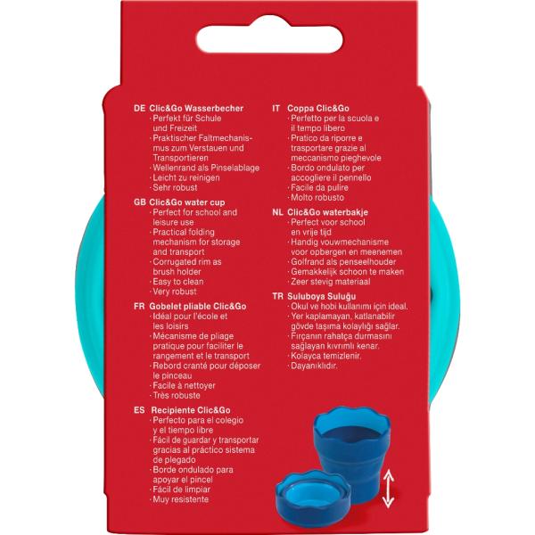 Faber-Castell Wasserbecher Clic&Go türkis