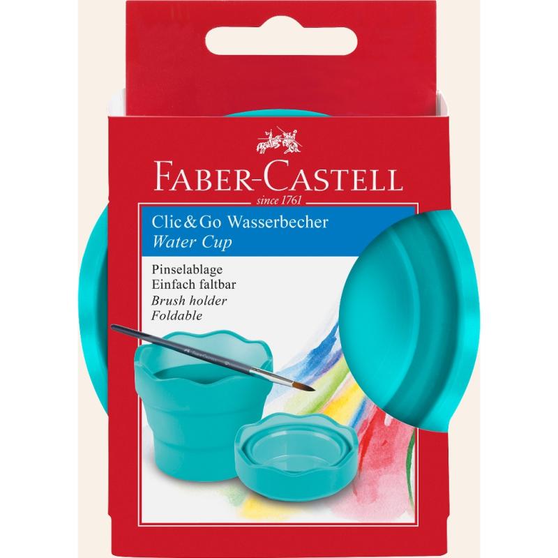 Faber-Castell Wasserbecher Clic&Go türkis
