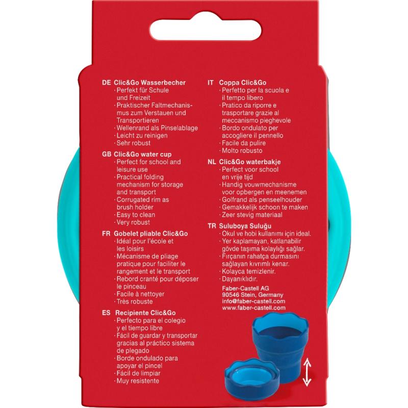 Faber-Castell Wasserbecher Clic&Go türkis