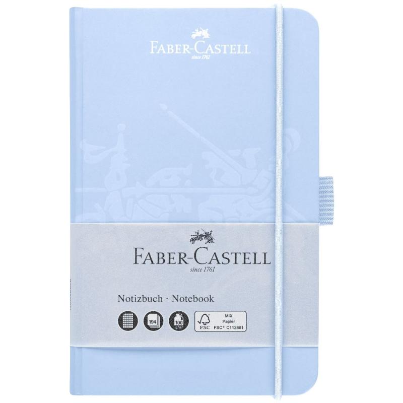 Faber-Castell Notizbuch A6 kariert 194 Seiten sky blue