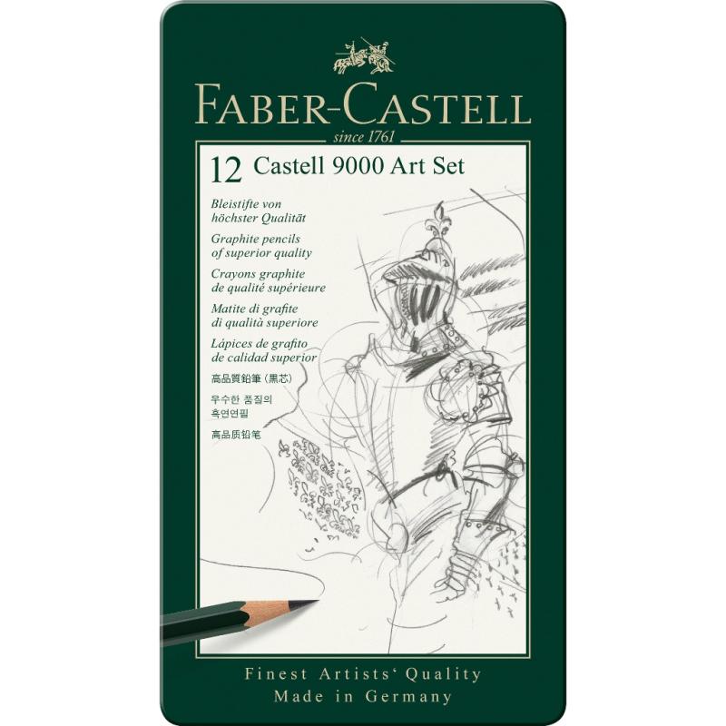 Faber-Castell Bleistift Castell 9000 Art Set 12er Metalletui