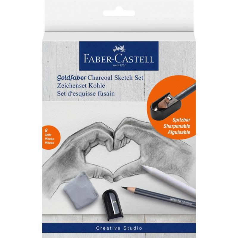Faber-Castell Goldfaber Zeichenset Kohle mit Spitzer