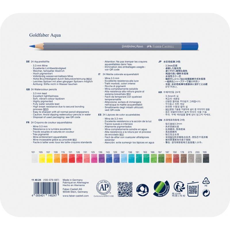 Faber-Castell Aquarellstifte Goldfaber Aqua 24er Metalletui