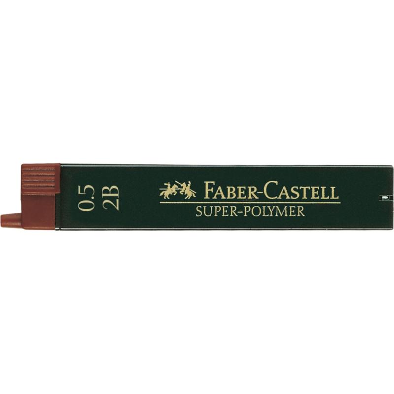 Faber-Castell 12 Fein-Minen Super-Polymer 0.5 mm 2B
