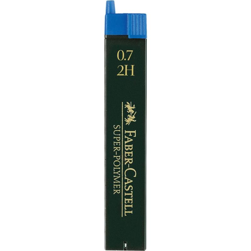 Faber-Castell 12 Fein-Minen Super-Polymer 0,7 mm 2H