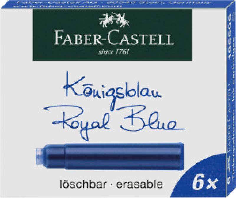 Faber-Castell Standard Tintenpatrone löschbar - königsblau