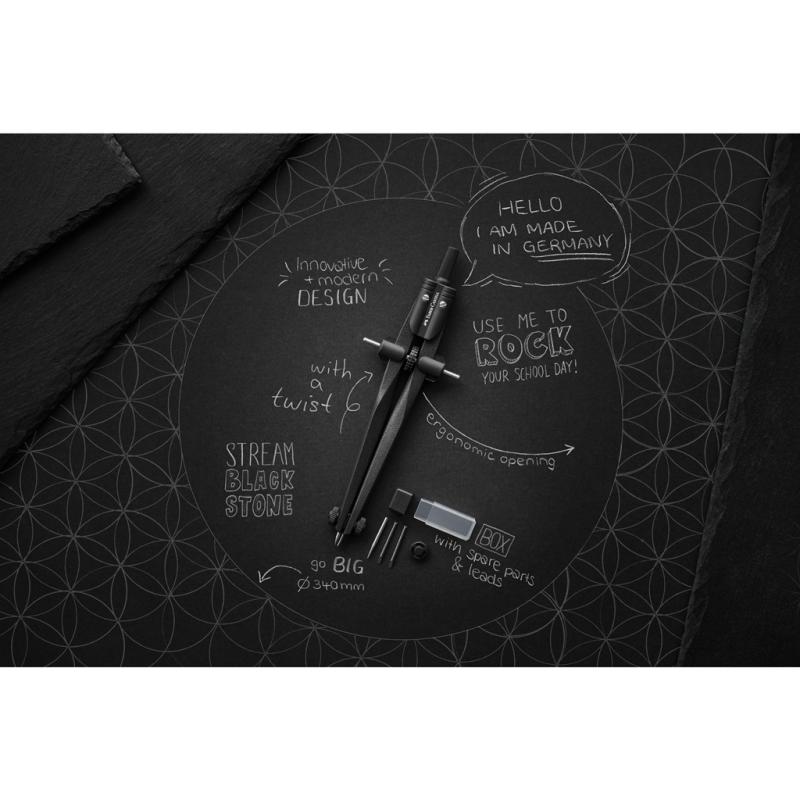 Faber-Castell Schnellverstellzirkel Stream black stone