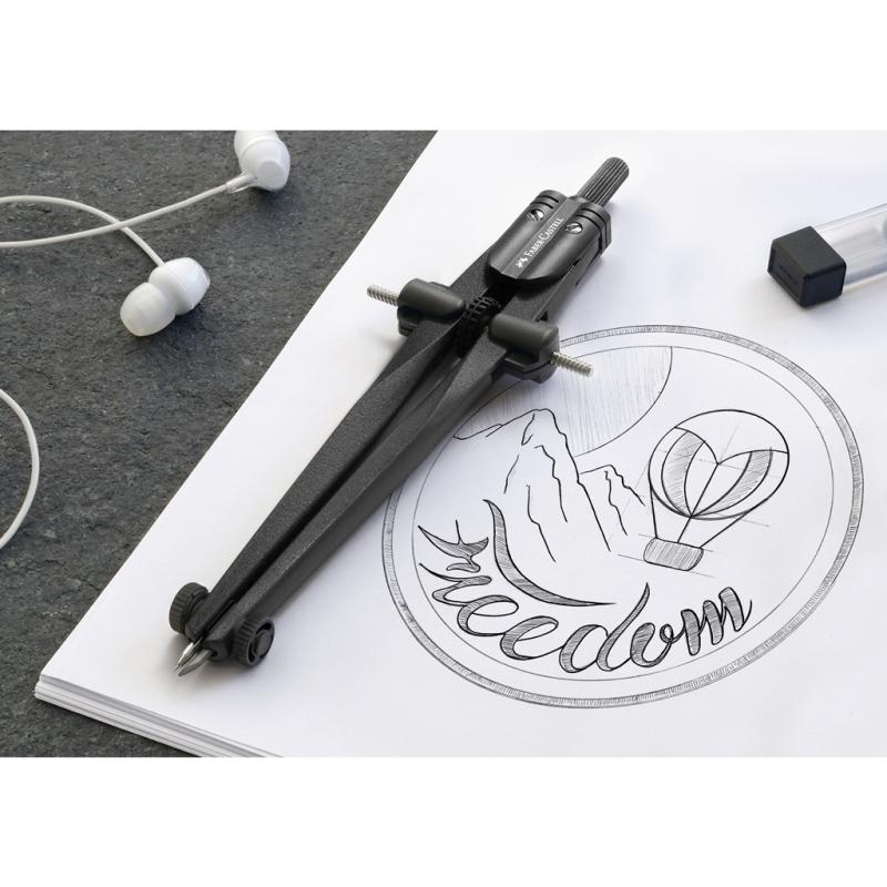 Faber-Castell Schnellverstellzirkel Stream black stone