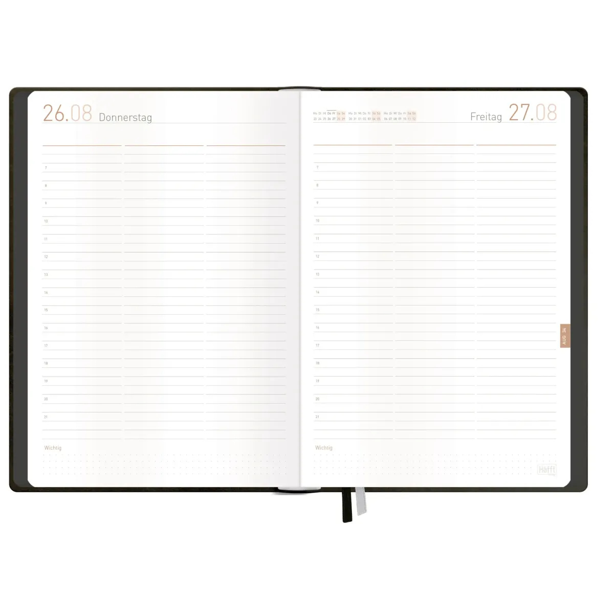 Häfft Organizer Maxi A4+ Day by Day Black-Edition 2027