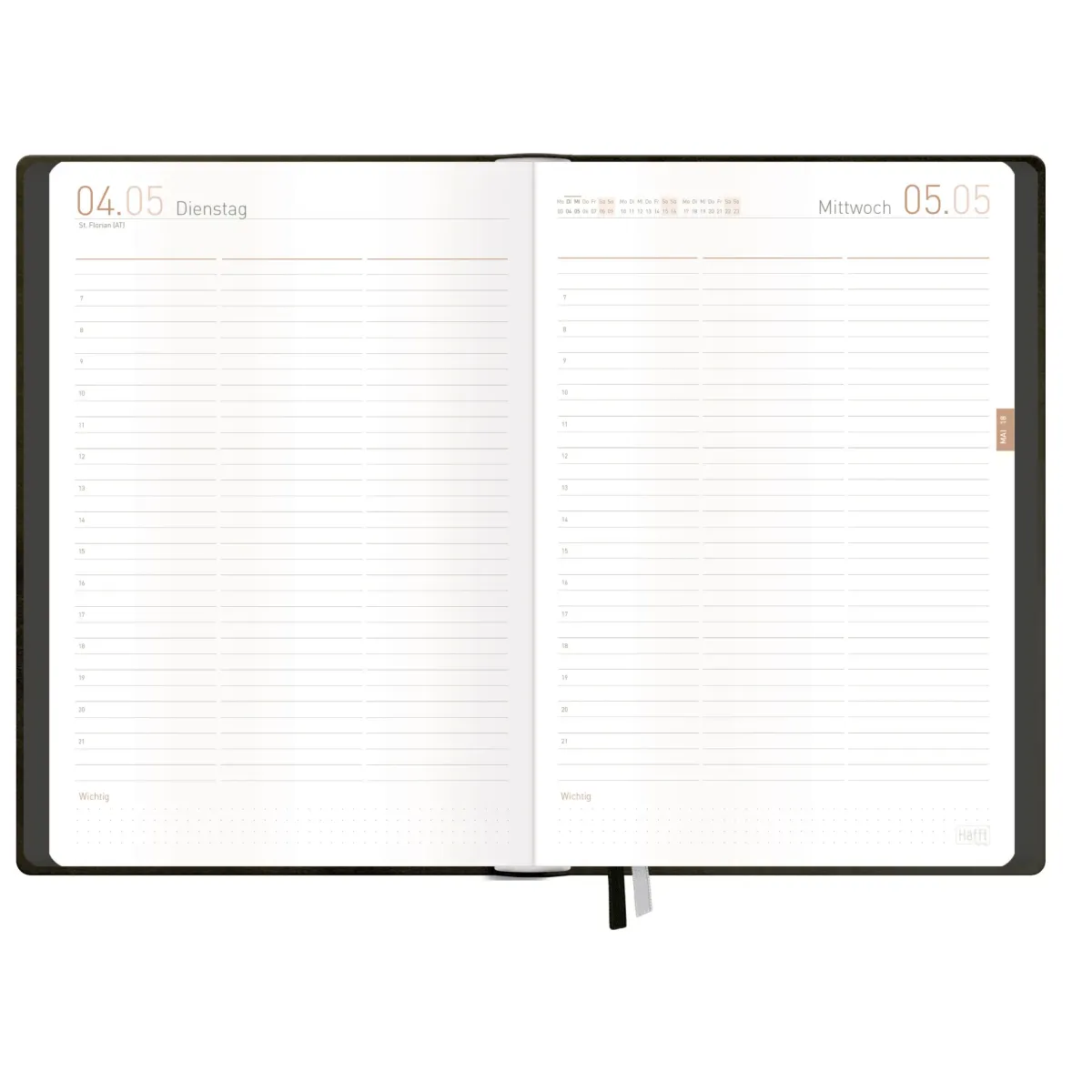 Häfft Organizer Maxi A4+ Day by Day Black-Edition 2027