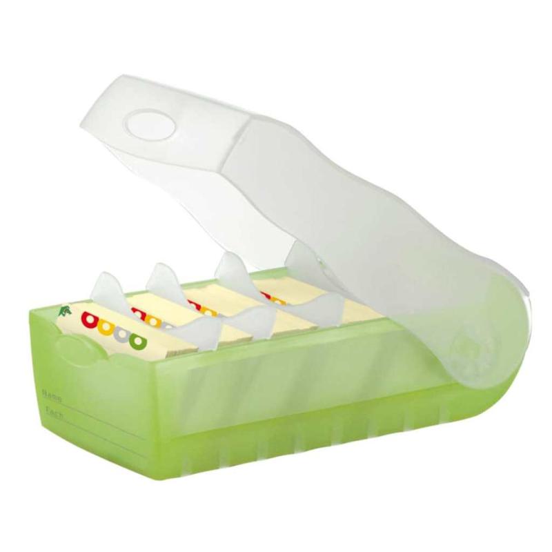 Han Karteibox Croco A8 transluzent-grün