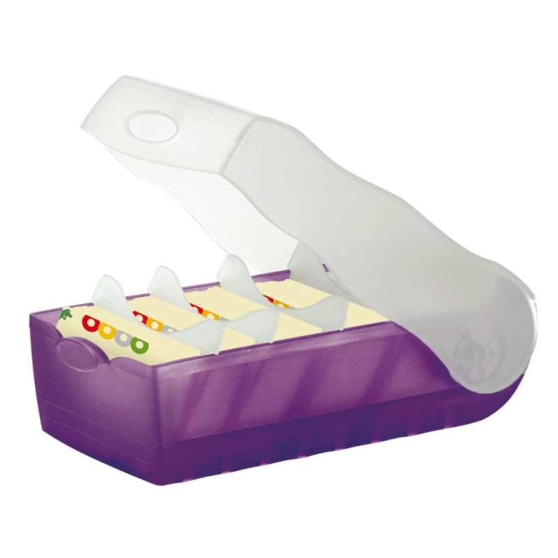 Han Karteibox Croco A8 transluzent-lila