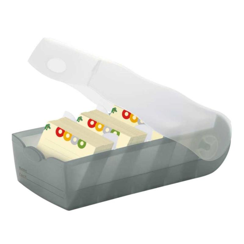 Han Karteibox Croco A8 transluzent-grau