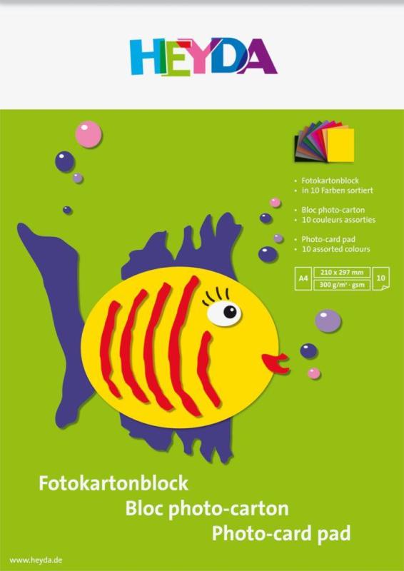 Heyda Fotokarton A4 300g/m² Block mit 10 Blatt