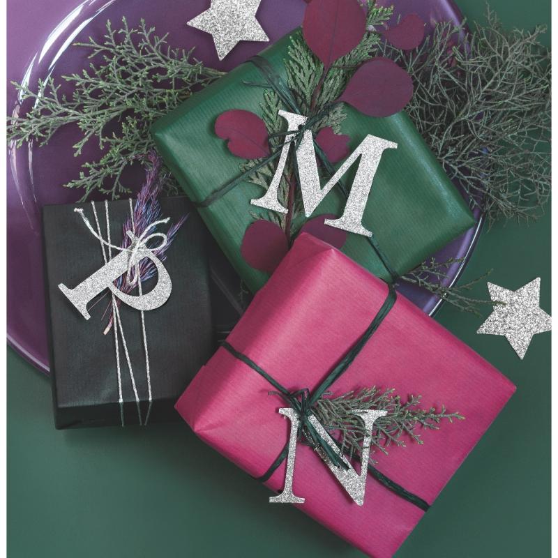 Heyda Glitterkarton A4 200g/m² silber