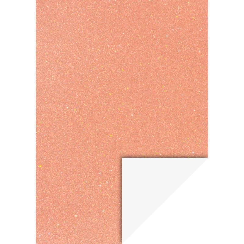 Heyda Glitterkarton A4 200g/m² irisierend apricot