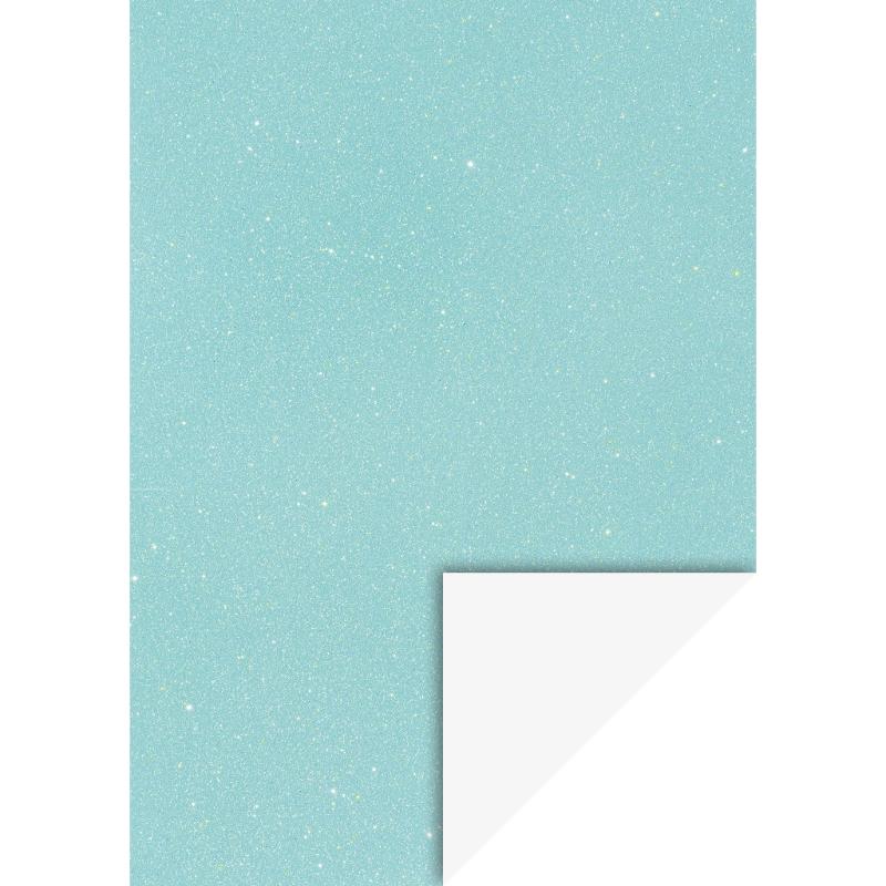 Heyda Glitterkarton A4 200g/m² irisierend hellblau