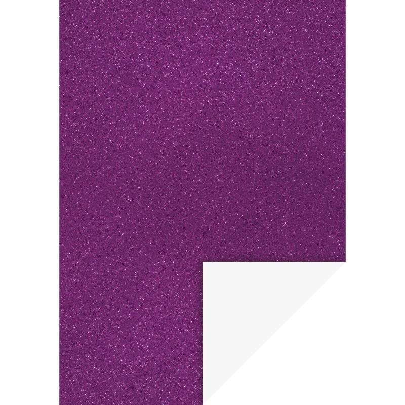 Heyda Glitterkarton A4 200g/m² dunkelviolett