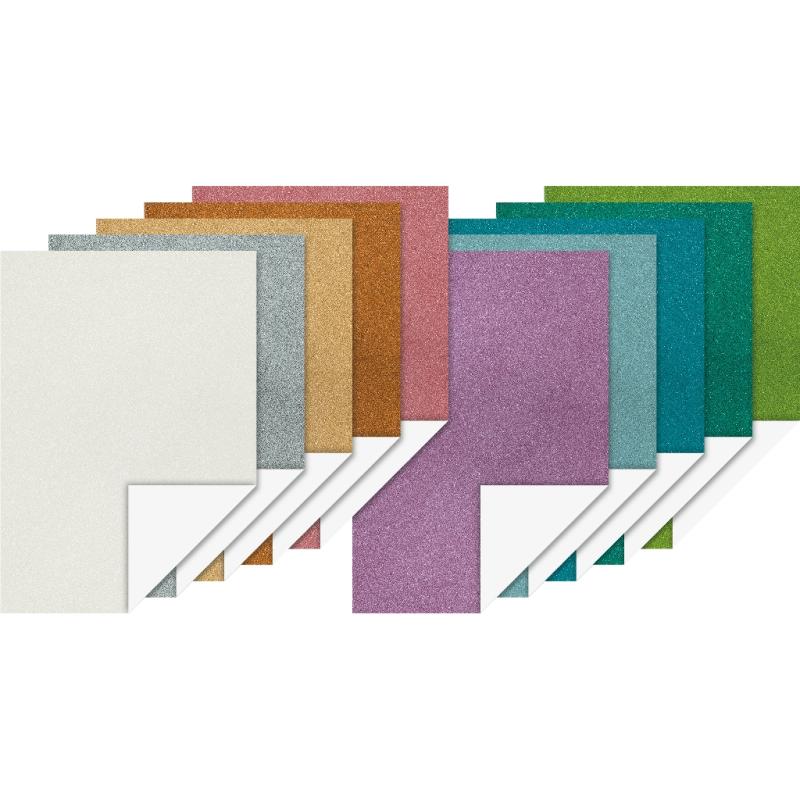 Heyda Glitterkarton Sortiment A4 200g/m² Light