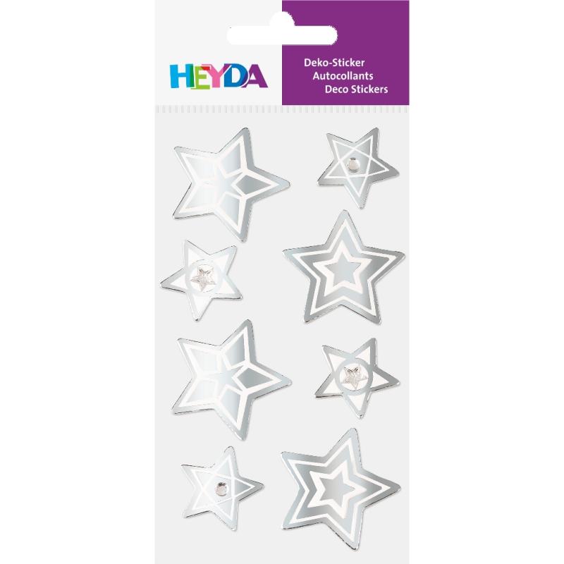 Heyda Sticker-Mix Silbersterne