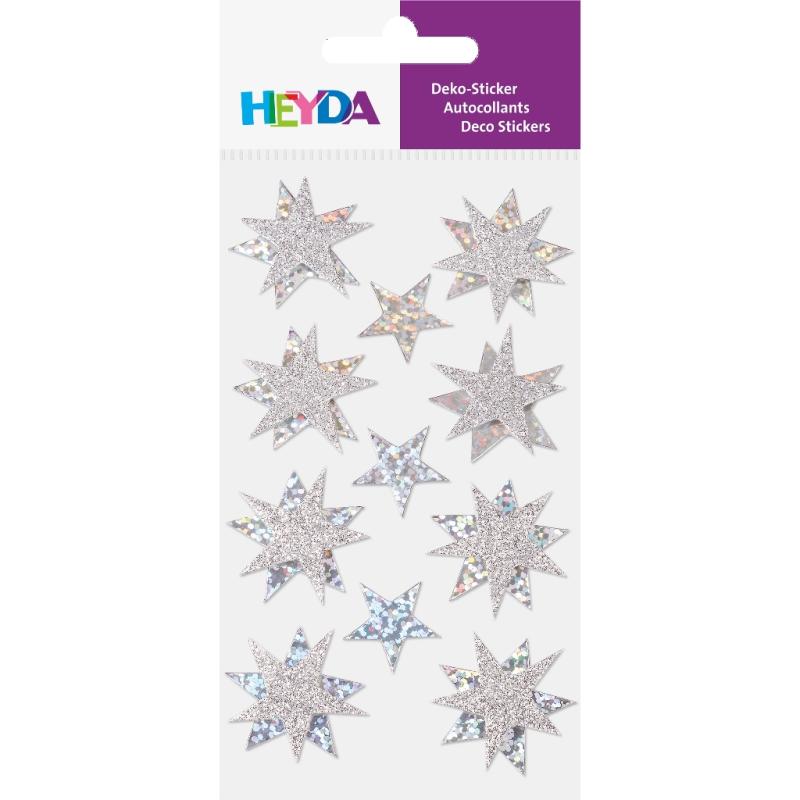 Heyda Sticker-Mix Sterne silber
