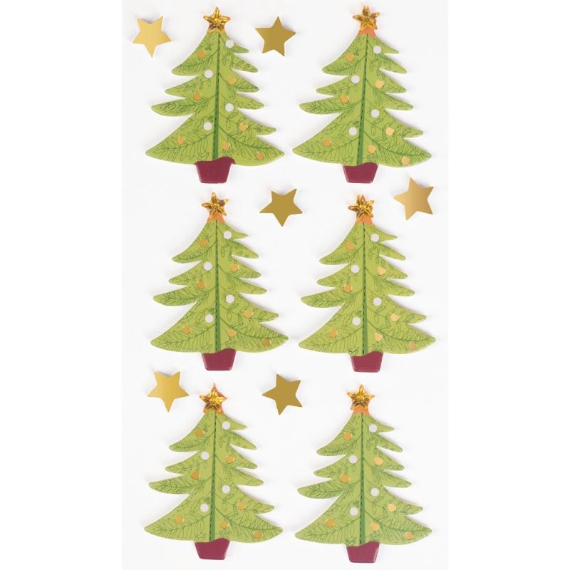 Heyda Sticker-Mix Weihnachtsbäume II