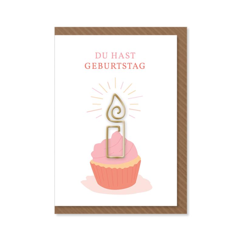 Komma³ Grußkarte Clip Card Midi Du hast Geburtstag