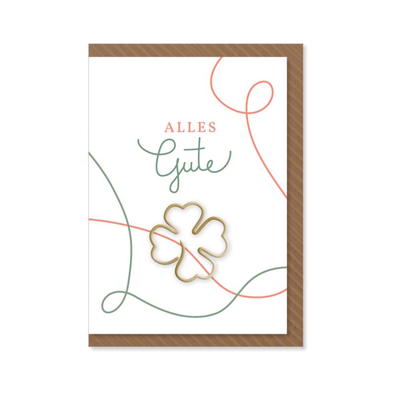 Komma³ Grußkarte Clip Card Midi Alles gute