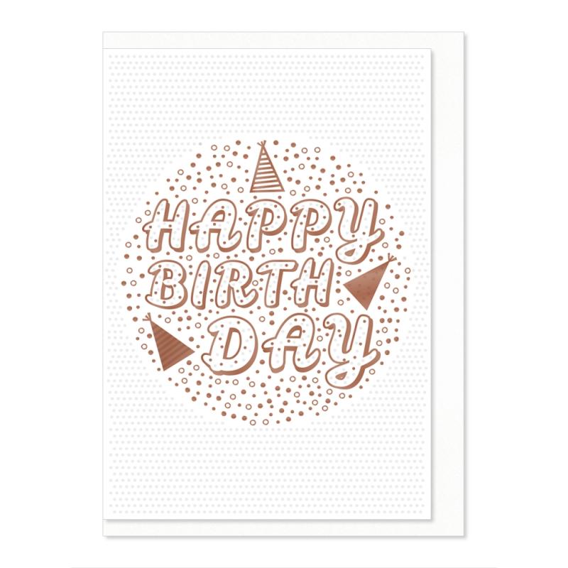 Komma³ Grußkarte Good Luck Happy Birthday