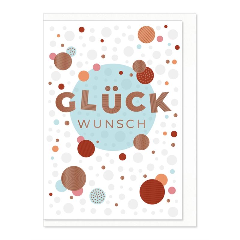 Komma³ Grußkarte Good Luck Glückwunsch