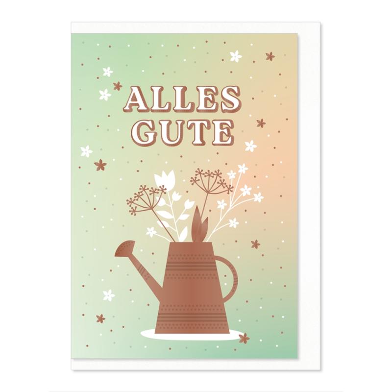 Komma³ Grußkarte Good Luck Alles Gute