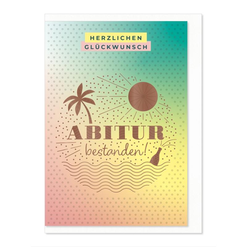 Komma³ Grußkarte Good Luck Abitur bestanden