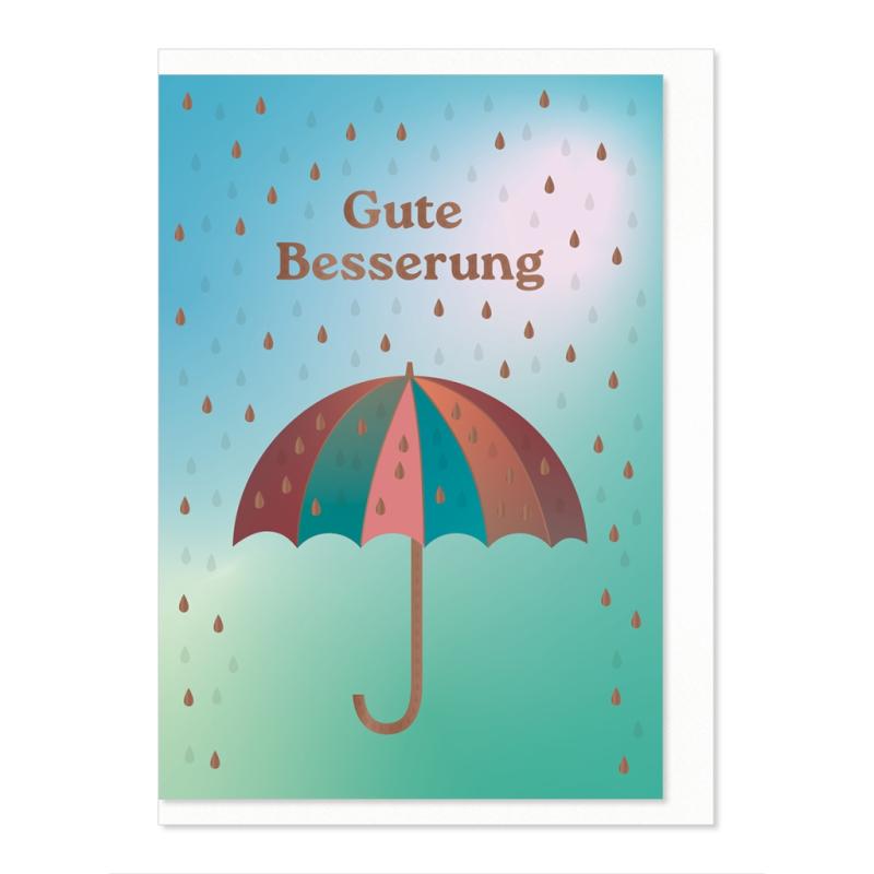 Komma³ Grußkarte Good Luck Gute Besserung