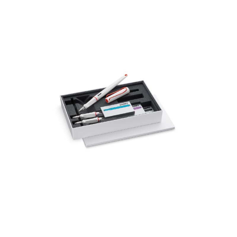 LAMY Füllhalter joy white+red SET