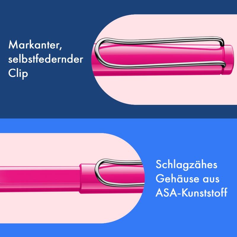 LAMY Tintenpatronenroller safari roll-ink pink