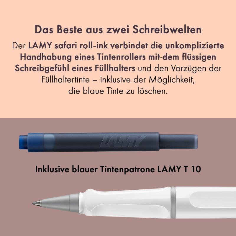 LAMY Tintenpatronenroller safari roll-ink white