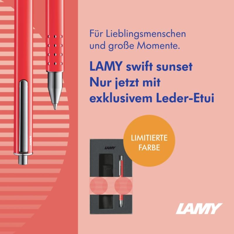LAMY Tintenroller swift sunset im Set mit Etui