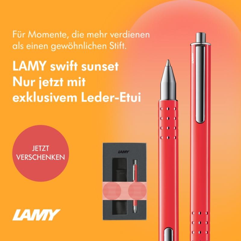 LAMY Tintenroller swift sunset im Set mit Etui