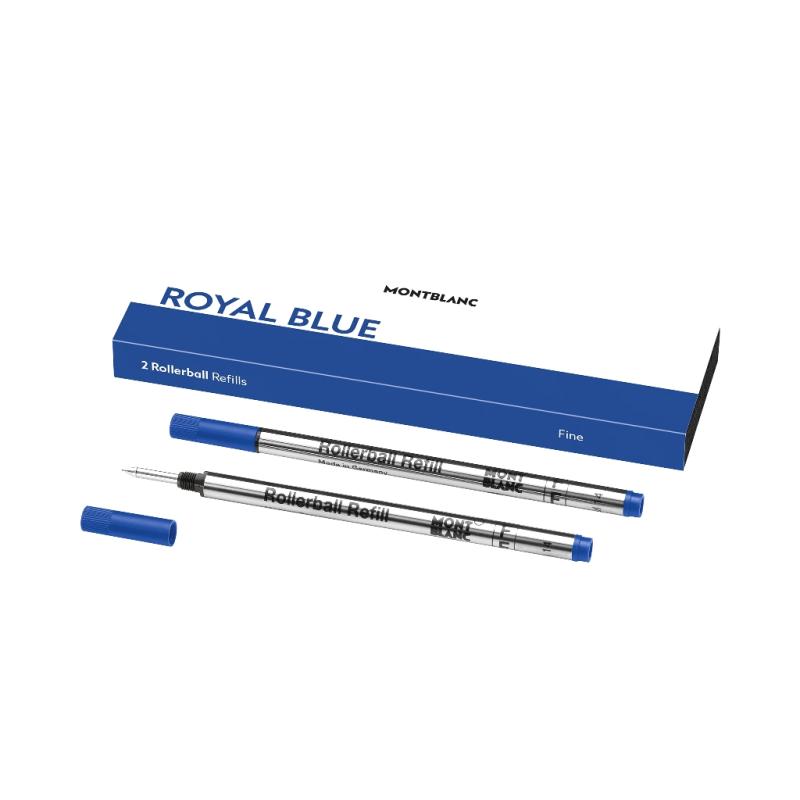 MontBlanc® Rollerball Pen Refill F (fein) 2er  royal blue