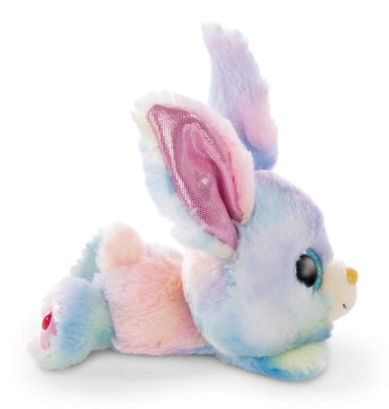 Nici Glubschis 15cm Hase Rainbow Candy liegend